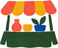 Banca de feira ilustrada